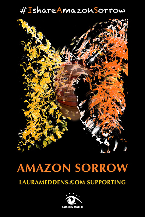 A face starts to appear in the Amazon Sorrow poster.