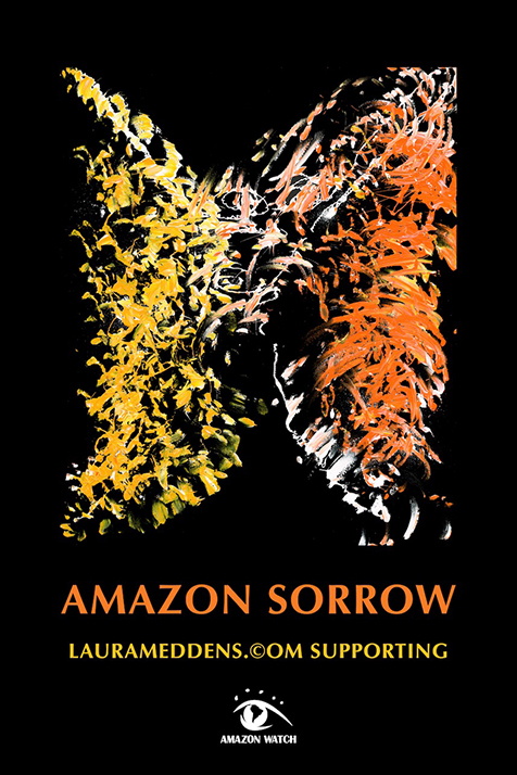 Amazon Sorrow poster in support of AmazonWatch.org.